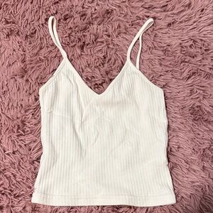 Brandy Melville Cream Ribbed Camisole